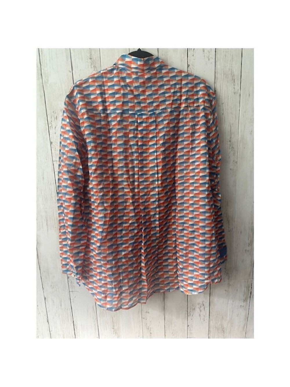 NWT Jimmy Choo Lona Beach Shirt S Geometric Print 100% Cotton Button Down - Picture 8 of 8
